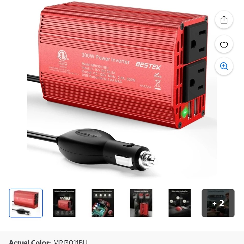 BESTEK Red Power Inverter